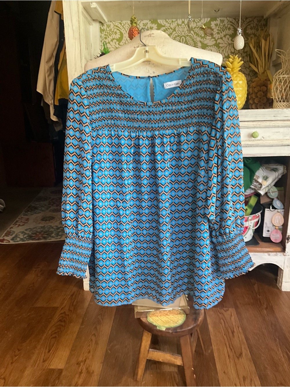 Calvin Klein xl LS blouse